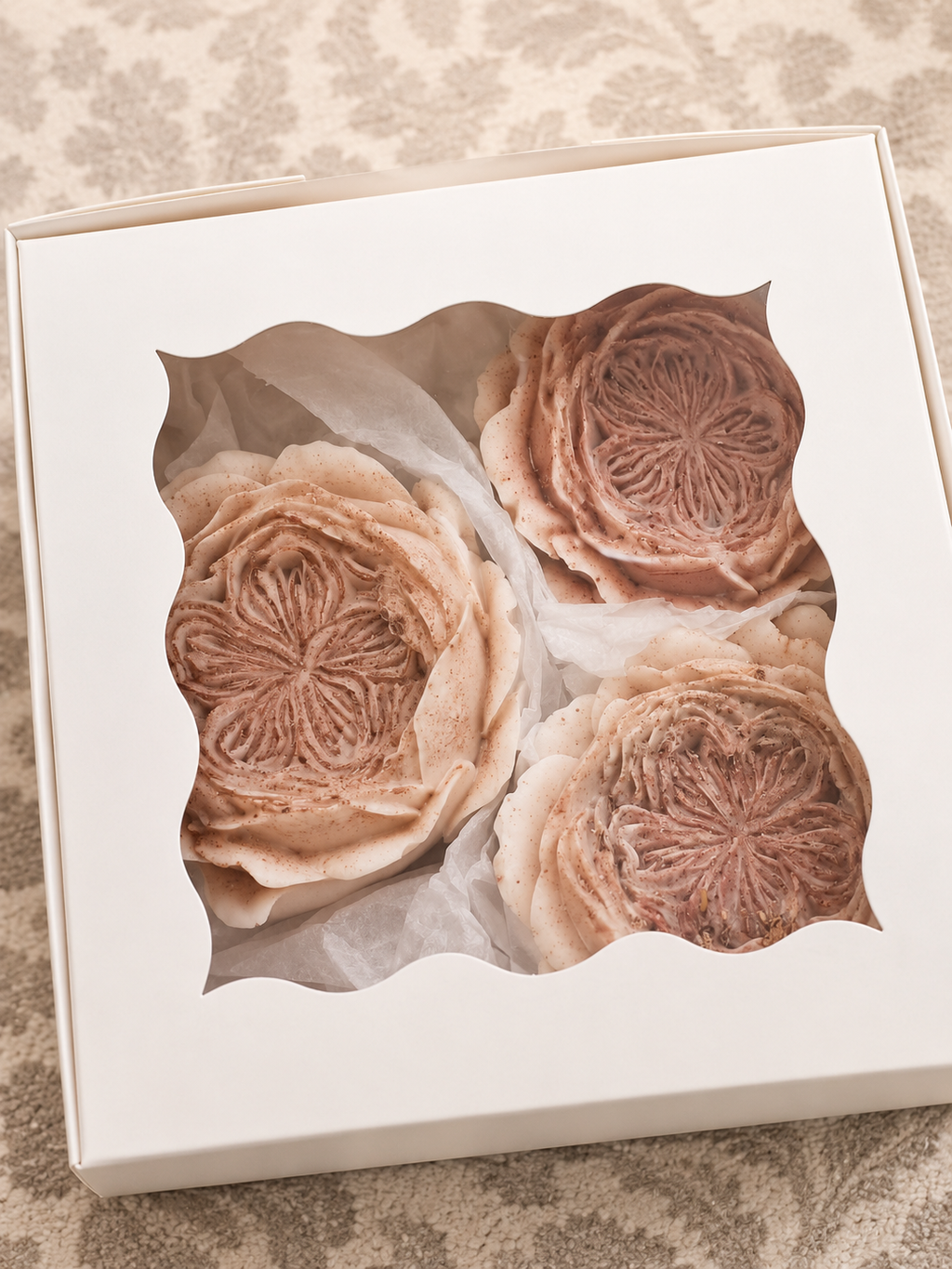Peony soaps with gift box